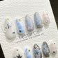 Reusable Stardust Soiree| Premium Press on Nails Gel | Fake Nails | Cute Fun Colorful Gel Nail Artist QN852