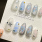 Reusable Stardust Soiree| Premium Press on Nails Gel | Fake Nails | Cute Fun Colorful Gel Nail Artist QN852