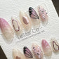 Reusable Lavender Wingspan| Premium Press on Nails Gel | Fake Nails | Cute Fun Colorful Gel Nail Artist QN854