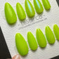 Reusable Zesty Lime Glitz Premium Press on Nails Gel Manicure Hand Painted Pressons Handmade | Lestarco faux nails TMR832