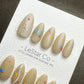 Reusable Pastel Droplets| Premium Press on Nails Gel | Fake Nails | Cute Fun Colorful Gel Nail Artist ML838