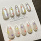 Reusable Stardust Serenade| Premium Press on Nails Gel | Fake Nails | Cute Fun Colorful Gel Nail Artist ML839