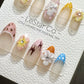 Reusable Pastel Petals Parade | Premium Press on Nails Gel | Fake Nails | Cute Fun Colorful Gel Nail Artist faux nails QN850