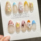 Reusable Pastel Petals Parade | Premium Press on Nails Gel | Fake Nails | Cute Fun Colorful Gel Nail Artist faux nails QN850