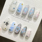 Reusable Stardust Soiree| Premium Press on Nails Gel | Fake Nails | Cute Fun Colorful Gel Nail Artist QN852