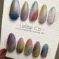 Reusable Dreamy Gradient Cat eye | Nails Premium Press on Nails Gel Manicure Handprint Pressons Handmade | Lestarco faux nails YR859