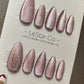 Reusable Fever dream Cat Eye Effect | Nails Premium Press on Nails Gel Manicure Handprint Pressons Handmade | Lestarco nails WM883