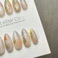 Reusable Gilded Blush | Premium Handmade Press on Nails Gel | Fake Nails | Cute Fun Colorful Gel Nail Artist faux nails BB890