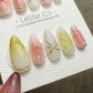 Reusable Soft Bloom| Premium Press on Nails Gel Hand Painted Pressons Customizable Gel Nail Artist faux nails YR862