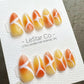 Reusable Sunset Swirl | Premium Press on Nails Gel Hand Painted Pressons Customizable Gel Nail False faux Nails ML902