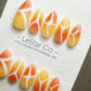 Reusable Sunset Swirl | Premium Press on Nails Gel Hand Painted Pressons Customizable Gel Nail False faux Nails ML902