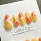 Reusable Sunset Swirl | Premium Press on Nails Gel Hand Painted Pressons Customizable Gel Nail False faux Nails ML902