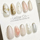 Reusable Pearl Whisper | Premium Press on Nails Gel Hand Painted Pressons Customizable Gel Nail Artist faux nails BB873