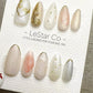 Reusable Pearl Whisper | Premium Press on Nails Gel Hand Painted Pressons Customizable Gel Nail Artist faux nails BB873