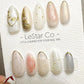 Reusable Pearl Whisper | Premium Press on Nails Gel Hand Painted Pressons Customizable Gel Nail Artist faux nails BB873