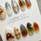 Reusable Bear Hug | Premium Press on Nails Gel Hand Painted Pressons Customizable Gel Nail Artist faux nails BB874