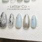 Reusable Pearl Frost | Premium Press on Nails Gel Hand Painted Pressons Customizable Gel Nail Artist faux nails BB877