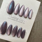 Reusable This is our place Purple Cat Eye Effect | Nails Premium Press on Nails Gel Manicure Handprint Pressons Handmade| Lestarco WM878