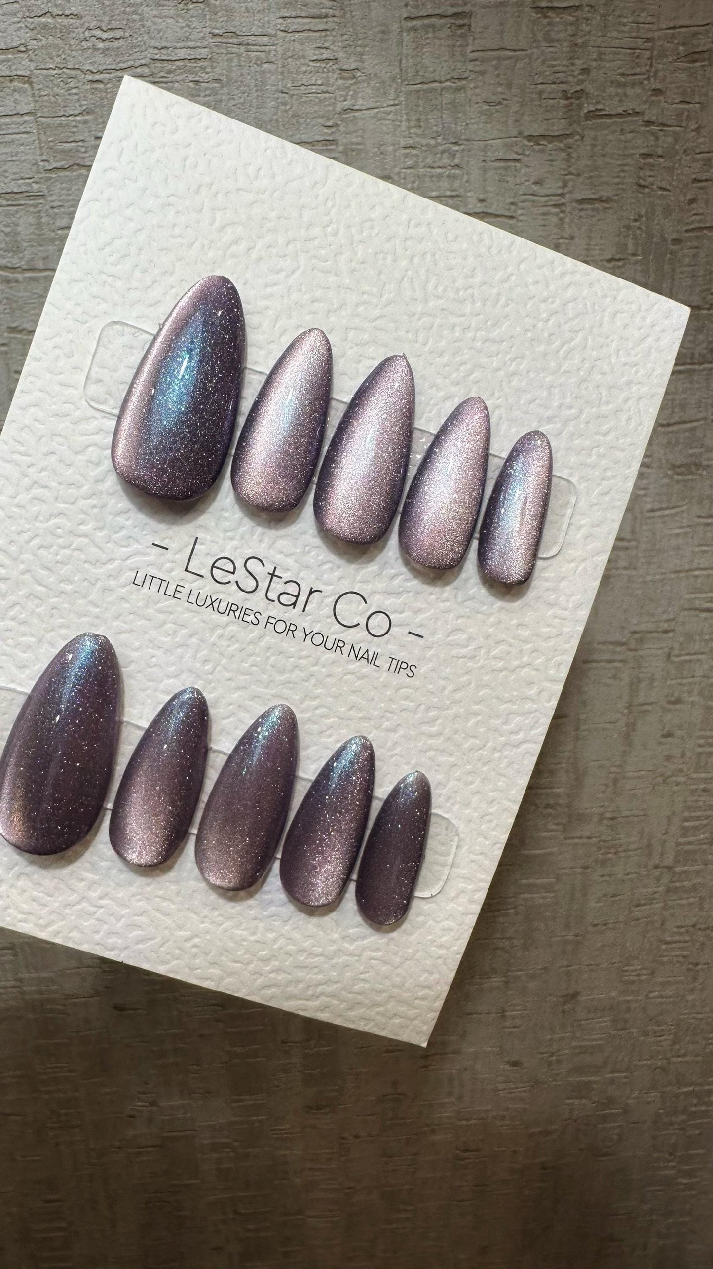 Reusable This is our place Purple Cat Eye Effect | Nails Premium Press on Nails Gel Manicure Handprint Pressons Handmade| Lestarco WM878