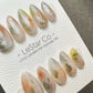 Reusable Gilded Blush | Premium Handmade Press on Nails Gel | Fake Nails | Cute Fun Colorful Gel Nail Artist faux nails BB890