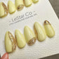 Reusable Lustrous Sand| Premium Press on Nails Gel Hand Painted Pressons Customizable Gel Nail faux nails ML915