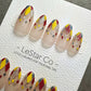 Reusable Diamond Jubilee Cat Eye | Premium Handmade Press on Nails Gel Hand Painted Pressons Customizable Gel Nail Artist faux nails ML922