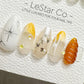 Reusable Nebula Glow| Premium Press on Nails Gel | Fake Nails | Cute Fun Colorful Gel Nail Artist faux nails ML929