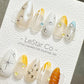 Reusable Nebula Glow| Premium Press on Nails Gel | Fake Nails | Cute Fun Colorful Gel Nail Artist faux nails ML929