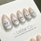 Reusable Blush Paws | Premium Press on Nails Gel Hand Painted Pressons Customizable Gel Nail Artist faux nails ML926