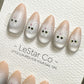 Reusable Blush Paws | Premium Press on Nails Gel Hand Painted Pressons Customizable Gel Nail Artist faux nails ML926