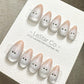 Reusable Blush Paws | Premium Press on Nails Gel Hand Painted Pressons Customizable Gel Nail Artist faux nails ML926