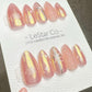 Reusable Frosted Peach Glow | Premium Press on Nails Gel Hand Painted Pressons Customizable Gel Nail Artist faux nails ML932