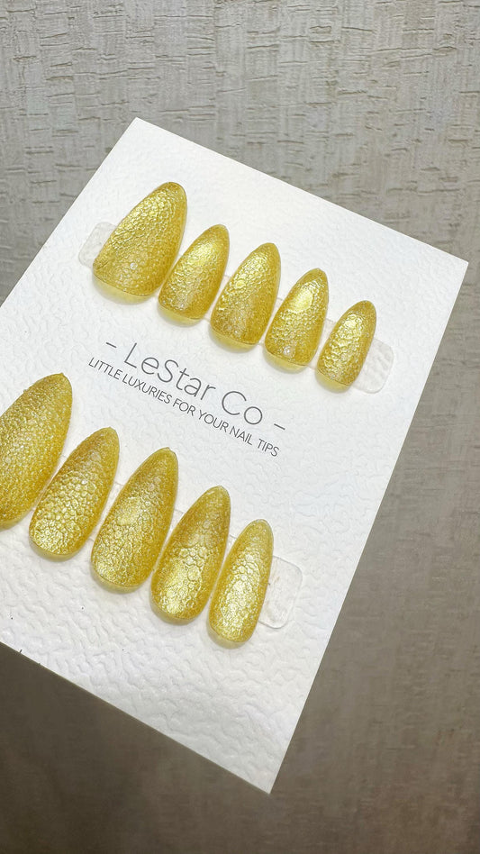 Reusable Mystic Lagoon Cat Eye Effect | Premium Press on Nails Gel Hand Painted Pressons Customizable Gel Nail Artist fake nails WM935