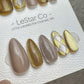 Reusable Luxe Lattice Cat Eye Effect | Premium Press on Nails Gel Hand Painted Pressons Customizable Gel Nail Artist faux nails WM942