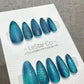Reusable Oceanic Scales Cat Eye Effect | Premium Press on Nails Gel Hand Painted Pressons Customizable Gel Nail Artist fake nails WM943