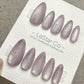 Reusable Mystic Bubble veil Cat Eye Effect | Premium Press on Nails Gel Hand Painted Pressons Customizable Gel Nail Artist fake nails WM950