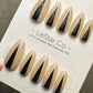 Reusable Nude Ebony Peaks | Premium Press on Nails Gel | Fake Nails | Cute Fun Colorful Gel Nail Artist faux nails ML917