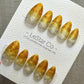 Reusable Sunset Glow Cat Eye Effect| Nails Premium Press on Nails Gel Manicure | Fake Nails | Handmade | faux nails ML918