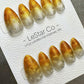 Reusable Sunset Glow Cat Eye Effect| Nails Premium Press on Nails Gel Manicure | Fake Nails | Handmade | faux nails ML918