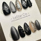 Reusable Midnight Meteor| Premium Press on Nails Gel | Fake Nails | Cute Fun Colorful Gel Nail faux nails ML920