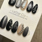 Reusable Midnight Meteor| Premium Press on Nails Gel | Fake Nails | Cute Fun Colorful Gel Nail faux nails ML920