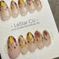 Reusable Diamond Jubilee Cat Eye | Premium Handmade Press on Nails Gel Hand Painted Pressons Customizable Gel Nail Artist faux nails ML922