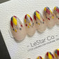 Reusable Diamond Jubilee Cat Eye | Premium Handmade Press on Nails Gel Hand Painted Pressons Customizable Gel Nail Artist faux nails ML922