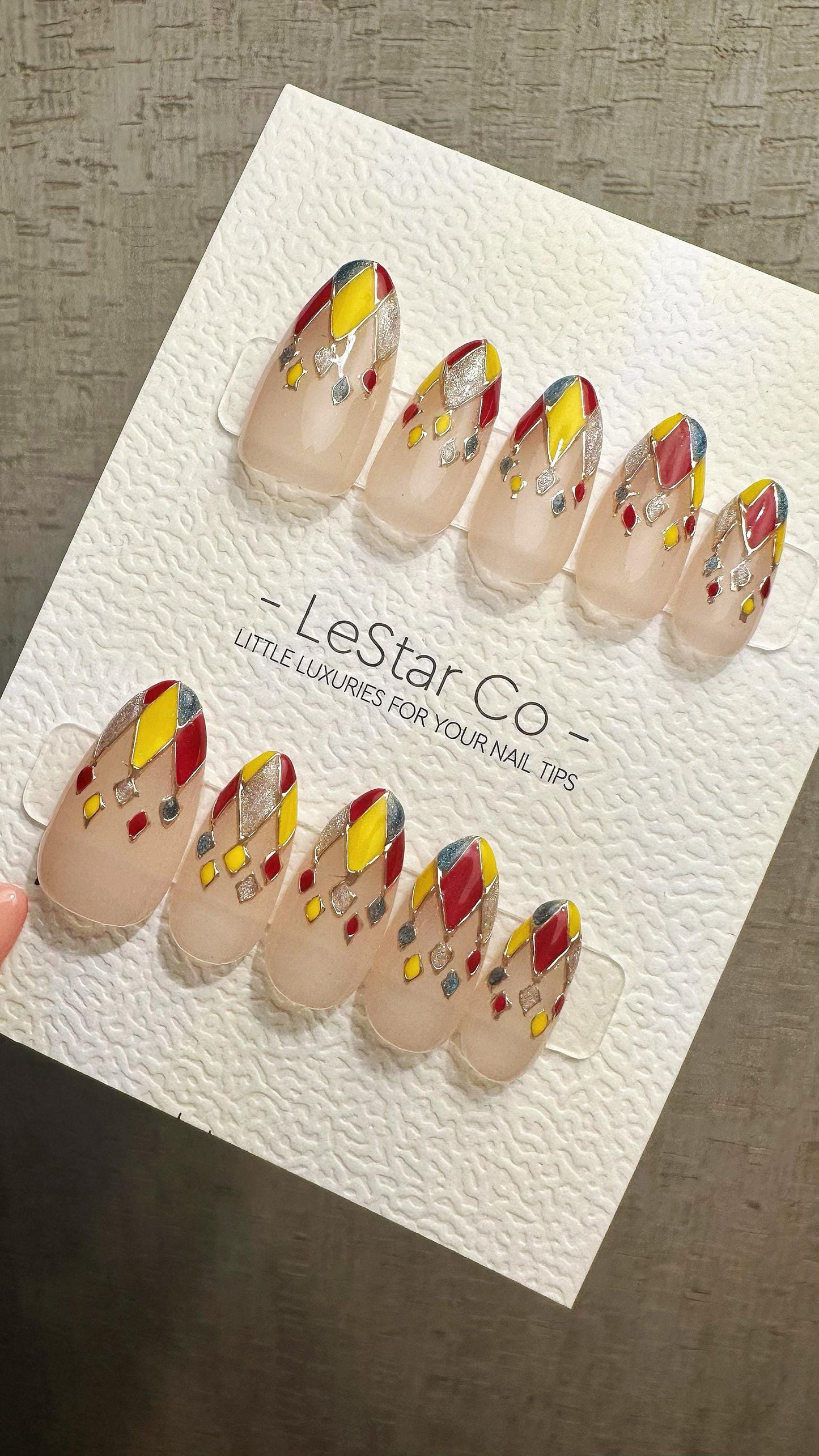 Reusable Diamond Jubilee Cat Eye | Premium Handmade Press on Nails Gel Hand Painted Pressons Customizable Gel Nail Artist faux nails ML922