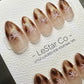 Reusable Bowed in Bronze Cat Eye Effect| Nails Premium Press on Nails Gel Manicure | Fake Nails | Handmade | faux nails ML923