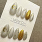 Reusable Golden Eclipse| Nails Premium Press on Nails Gel Manicure | Fake Nails | Handmade | faux nails ML925