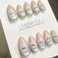 Reusable Blush Paws | Premium Press on Nails Gel Hand Painted Pressons Customizable Gel Nail Artist faux nails ML926