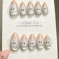 Reusable Blush Paws | Premium Press on Nails Gel Hand Painted Pressons Customizable Gel Nail Artist faux nails ML926