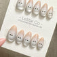 Reusable Blush Paws | Premium Press on Nails Gel Hand Painted Pressons Customizable Gel Nail Artist faux nails ML926