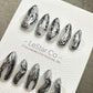 Reusable Liquid Metal Waves | Premium Press on Nails Gel Hand Painted Pressons Customizable Gel Nail Artist faux nails ML928